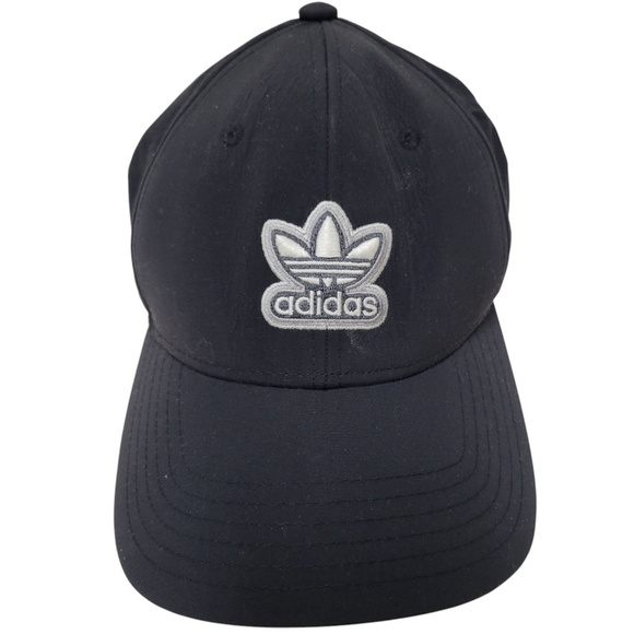 Adidas Baseball Hat Cap Black One Size Embroidered Logo Excellent Condition - Picture 1 of 6